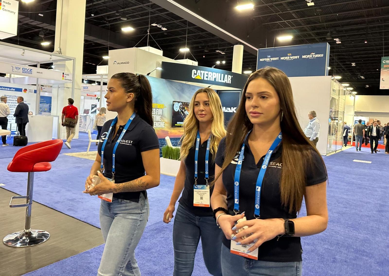 SeaQuest team representatives on the expo floor